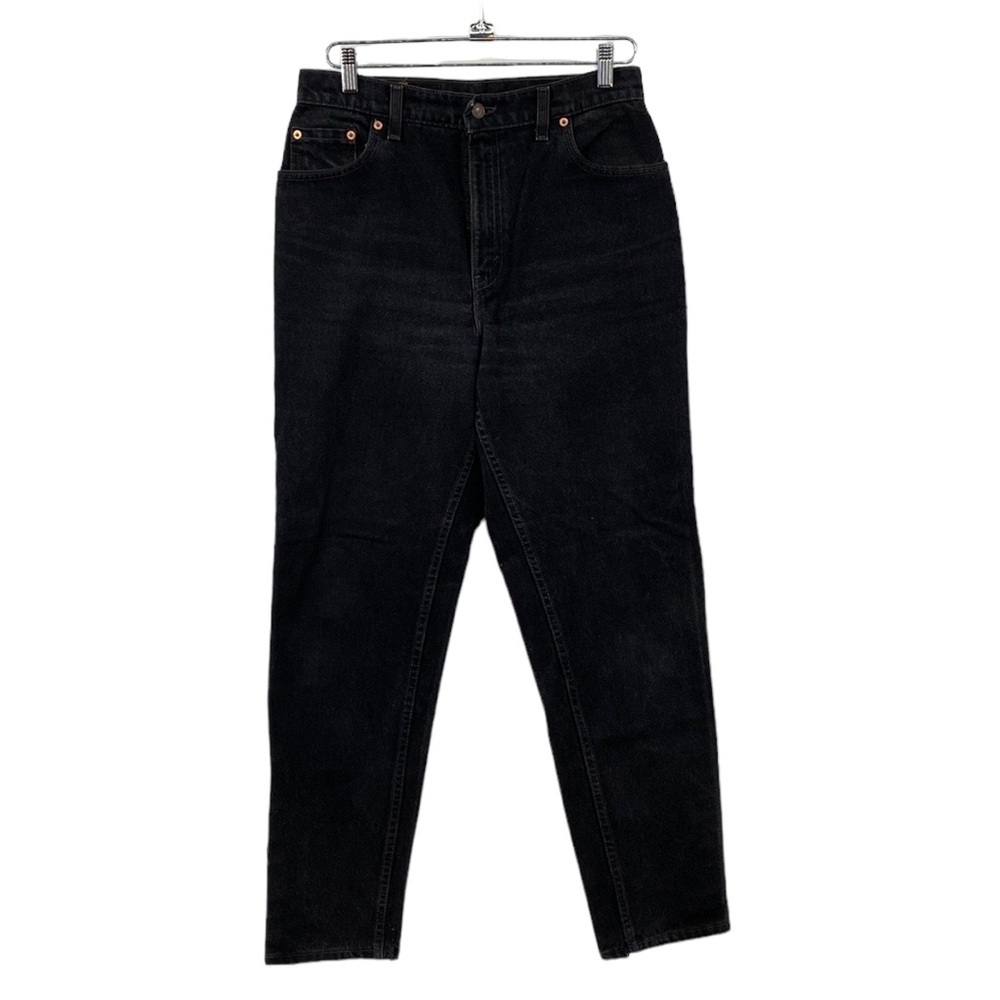 Levi's 551 Vintage 90s Jeans Womens Size 12 Medium Black Relaxed Fit Tapered Leg